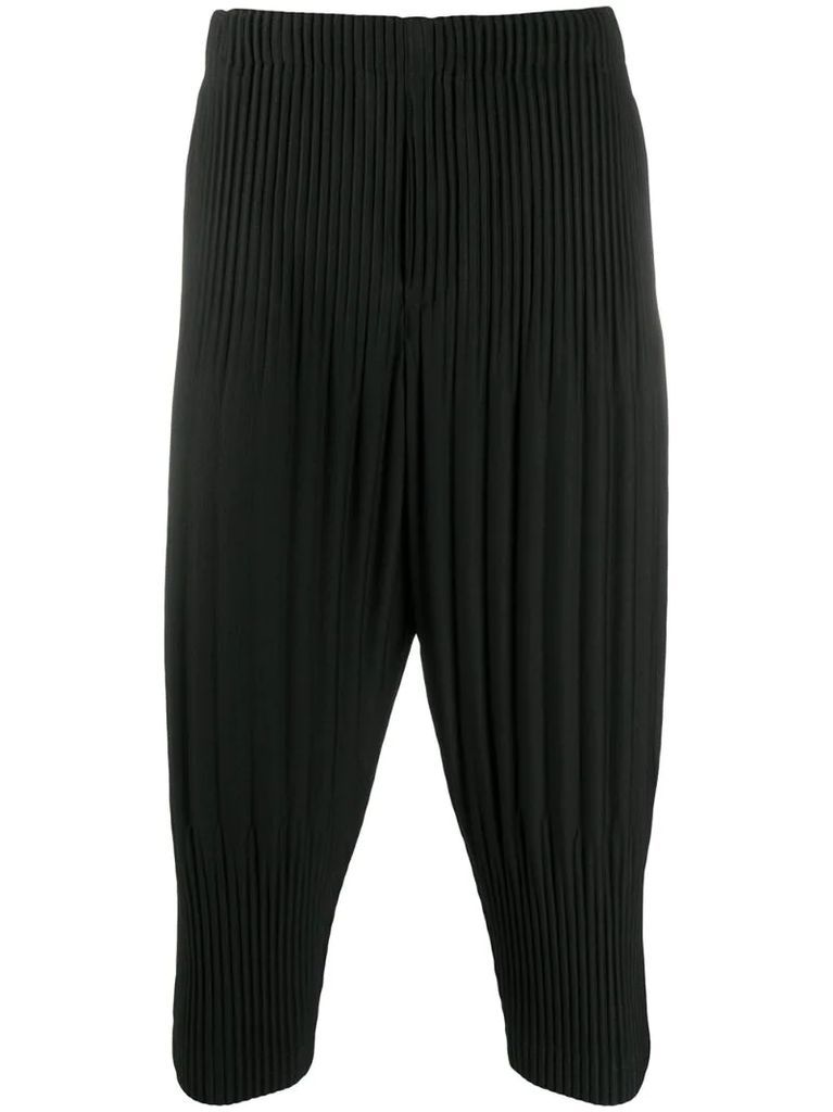all-over pleated trousers
