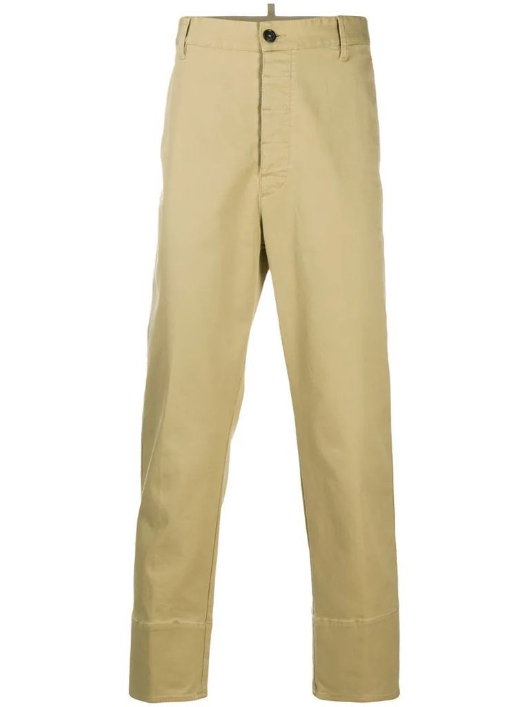 logo plaque chino trousers