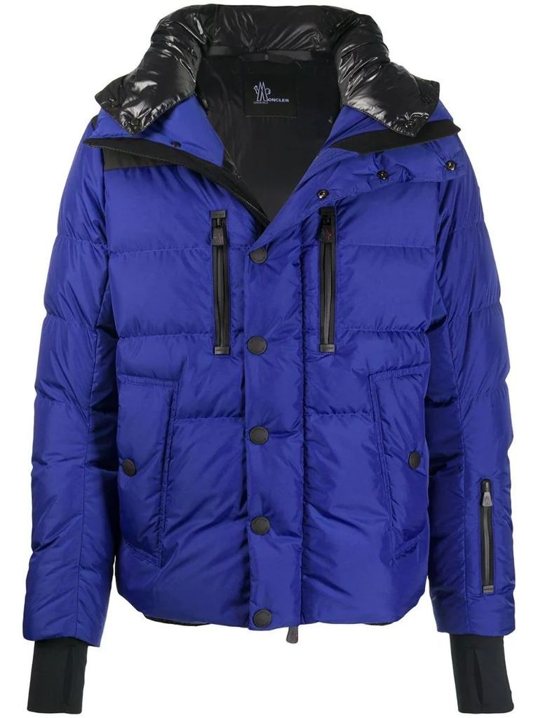 hooded padded down jacket