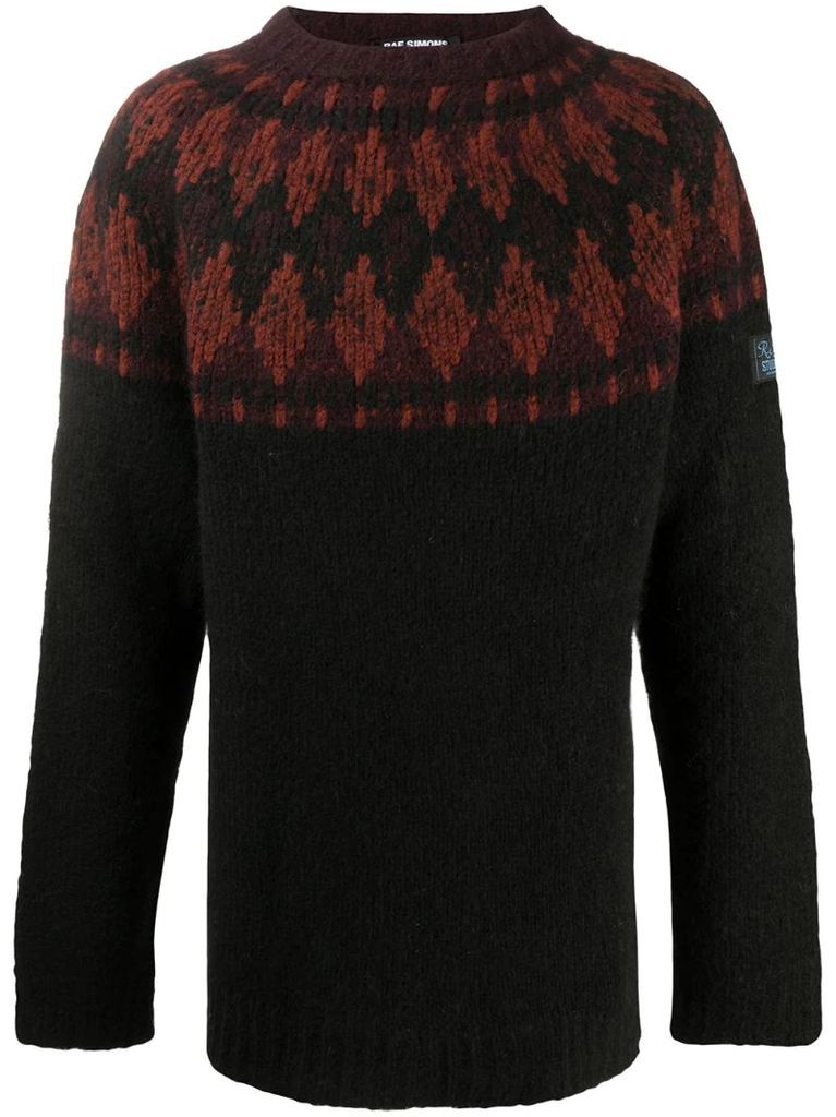 oversize intarsia-knit jumper