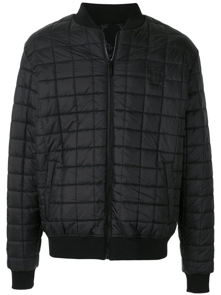 K/Ikonik patch quilted bomber jacket