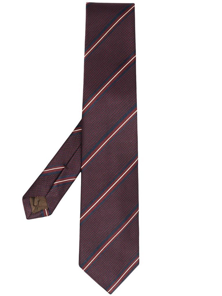 diagonal stripe silk tie