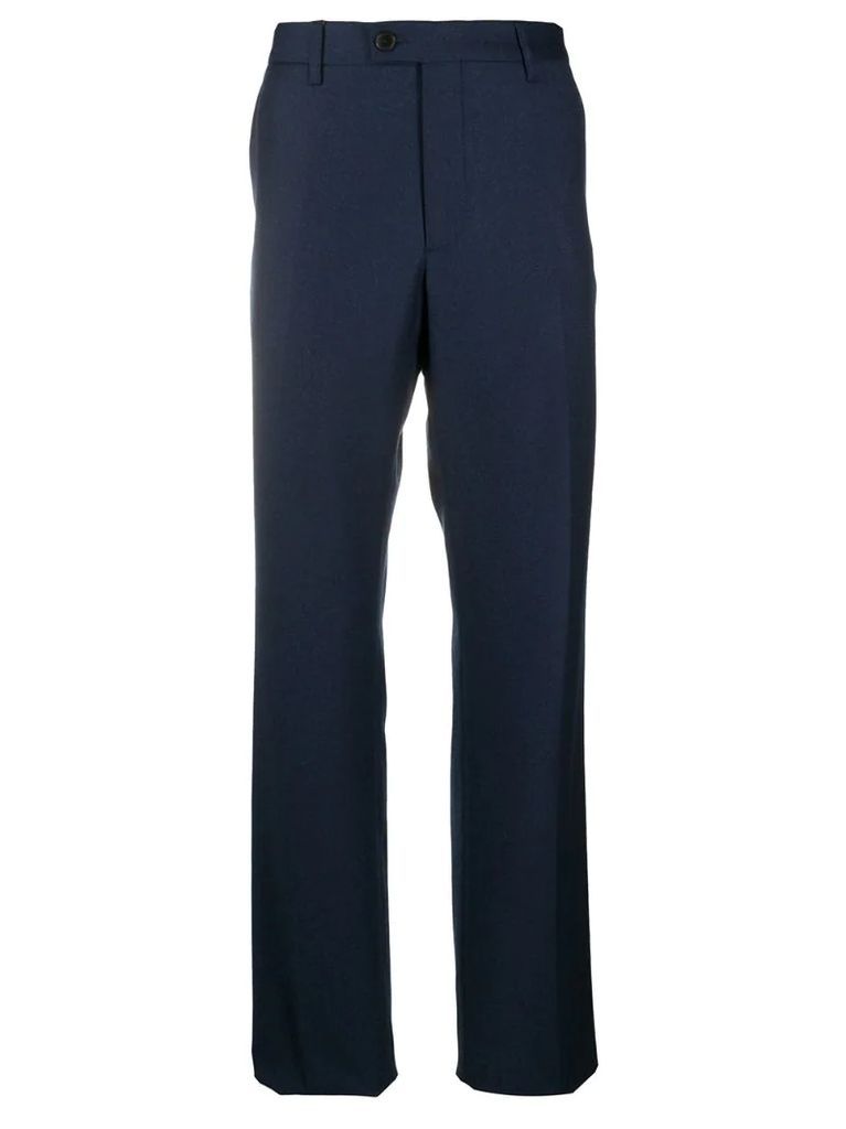 straight fit tailored trousers
