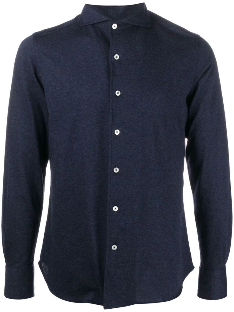 French collar long-sleeved shirt