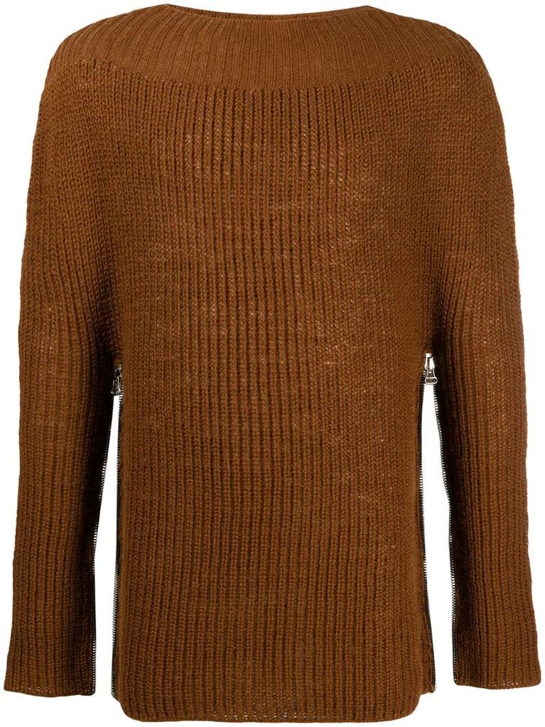 boat neck knitted jumper