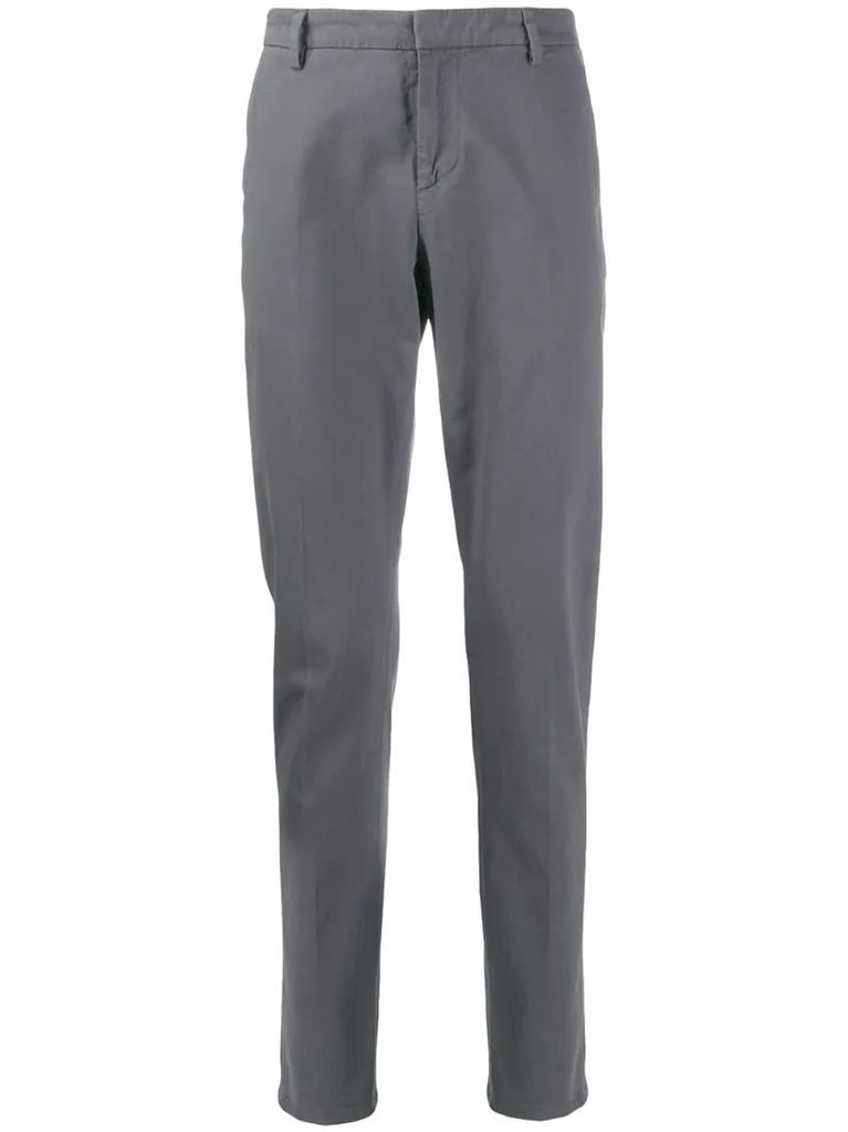 slim-fit tailored trousers