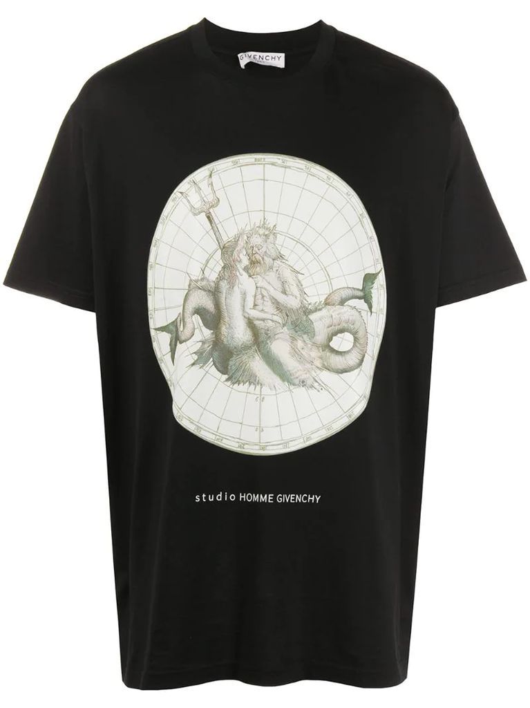 Poseidon print T-shirt