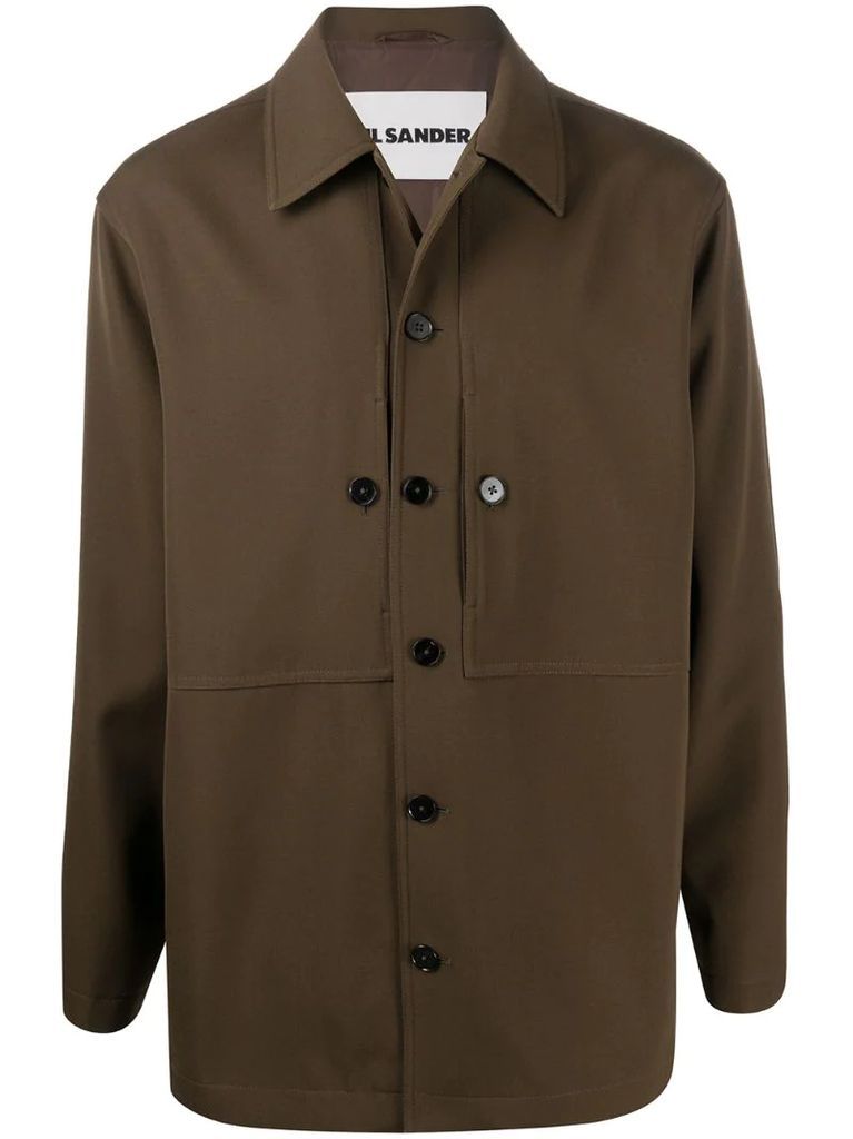 gabardine shirt jacket