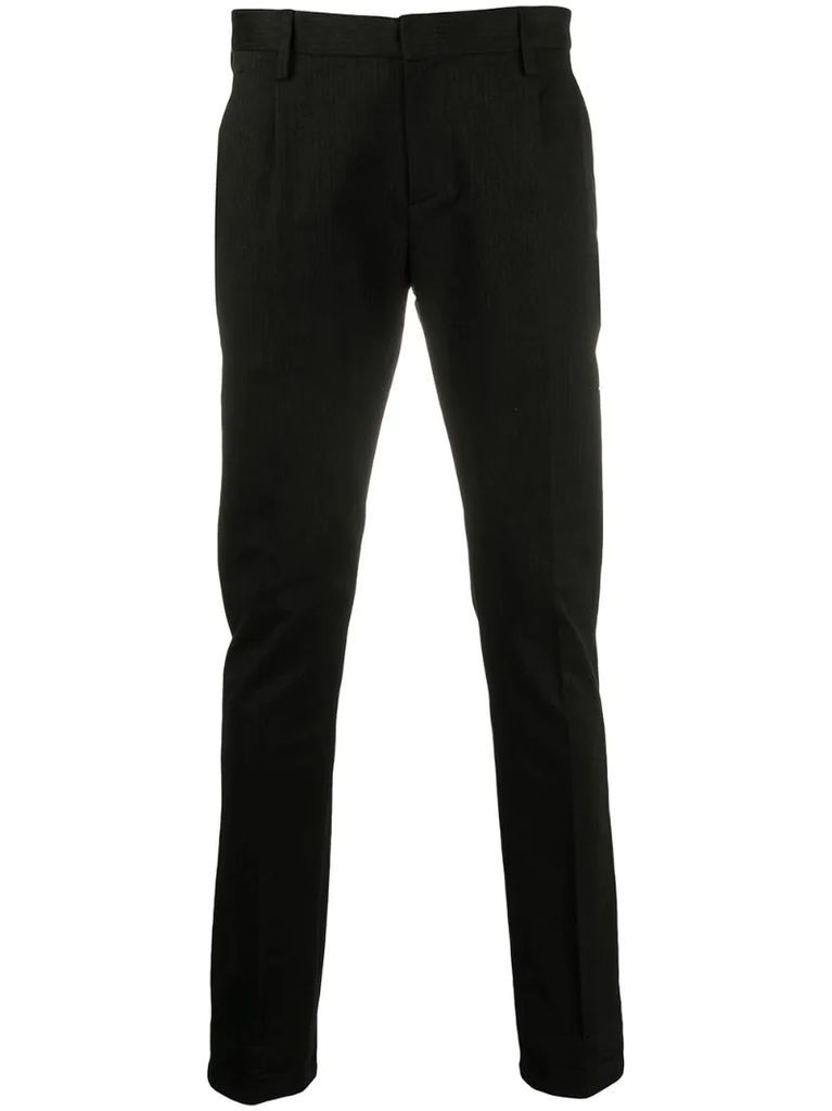 pinstripe cropped trousers