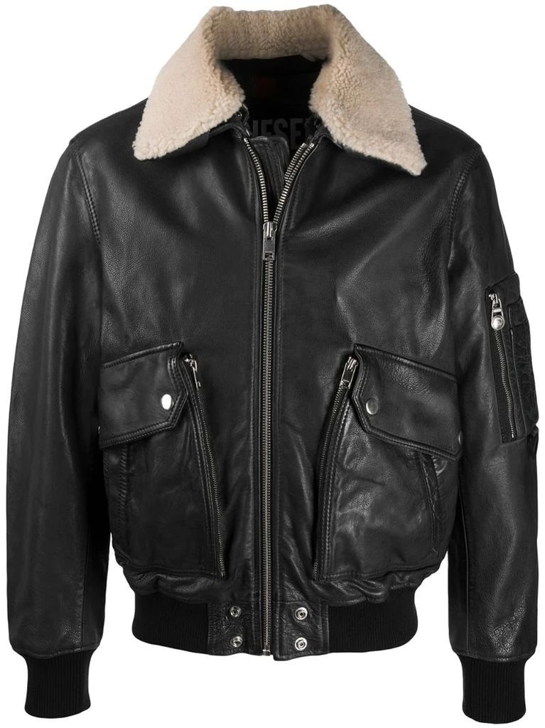 leather aviator jacket