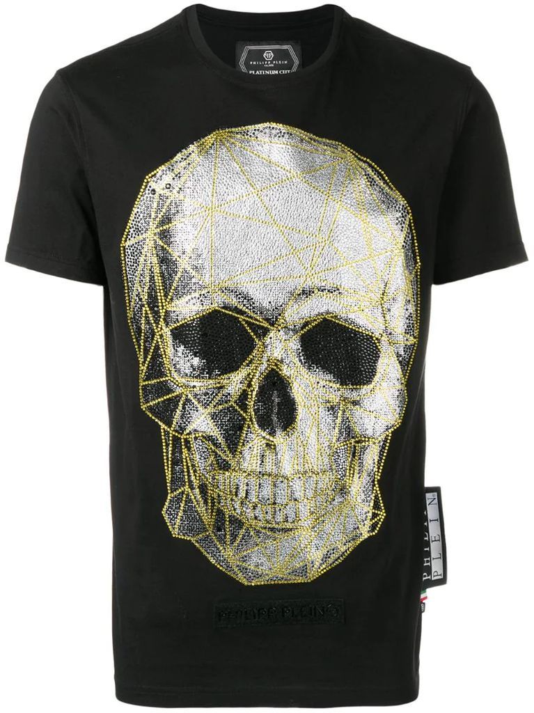 platinum skull print T-shirt