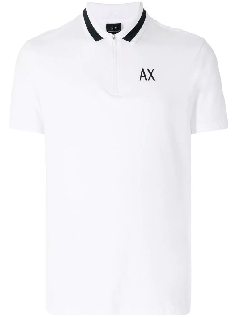 logo print polo shirt