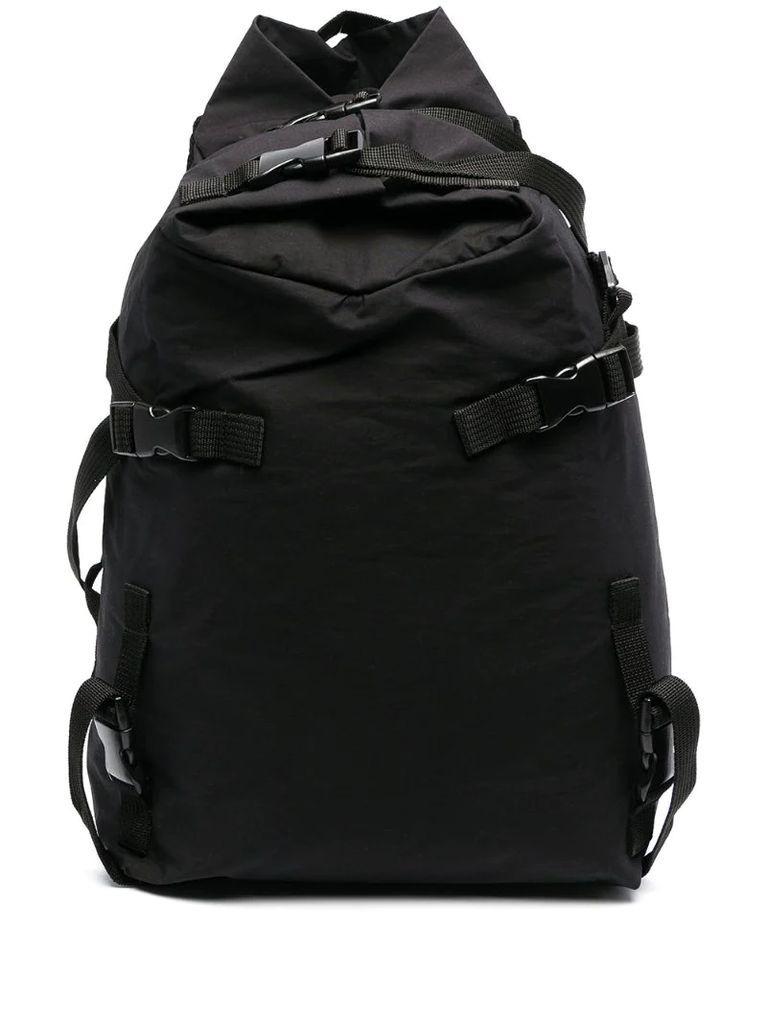 buckled strap backpack