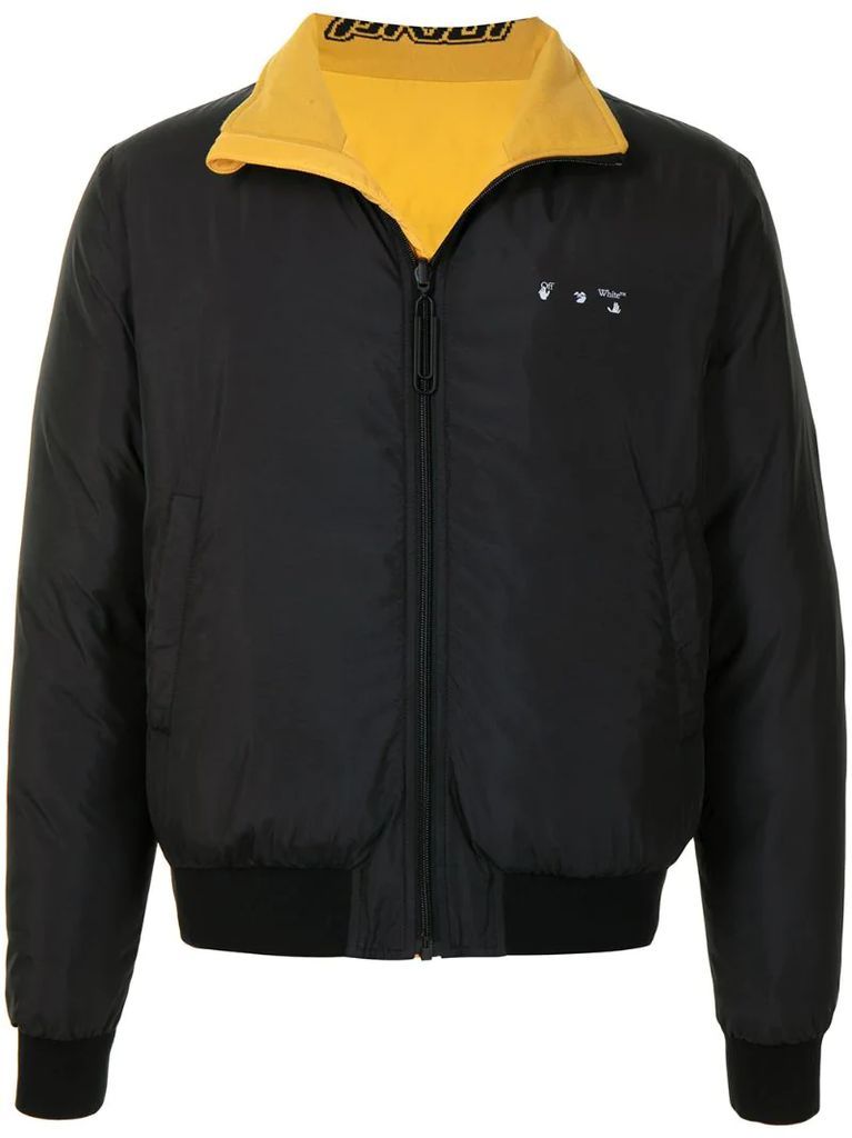 Arrows motif reversible puffer jacket