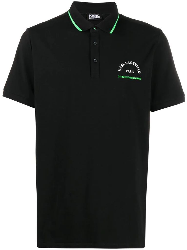 logo-print short-sleeve polo shirt