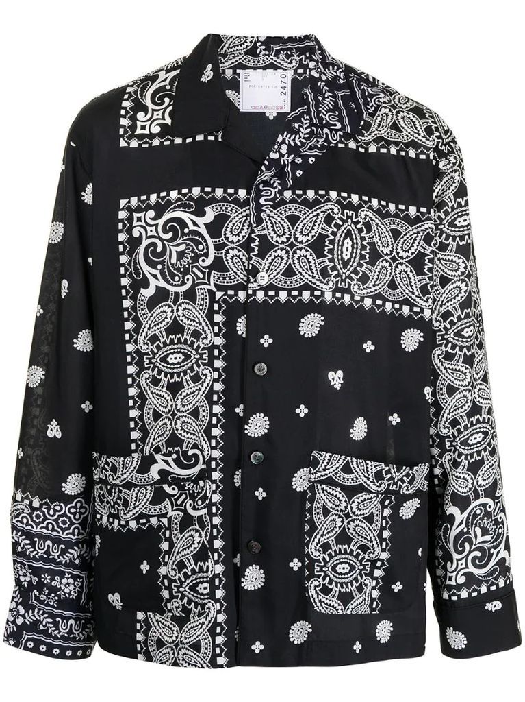 paisley-print shirt