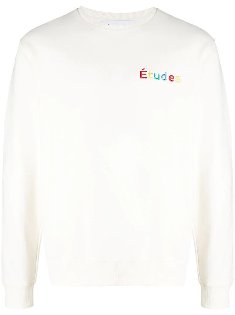 embroidered logo organic cotton sweatshirt