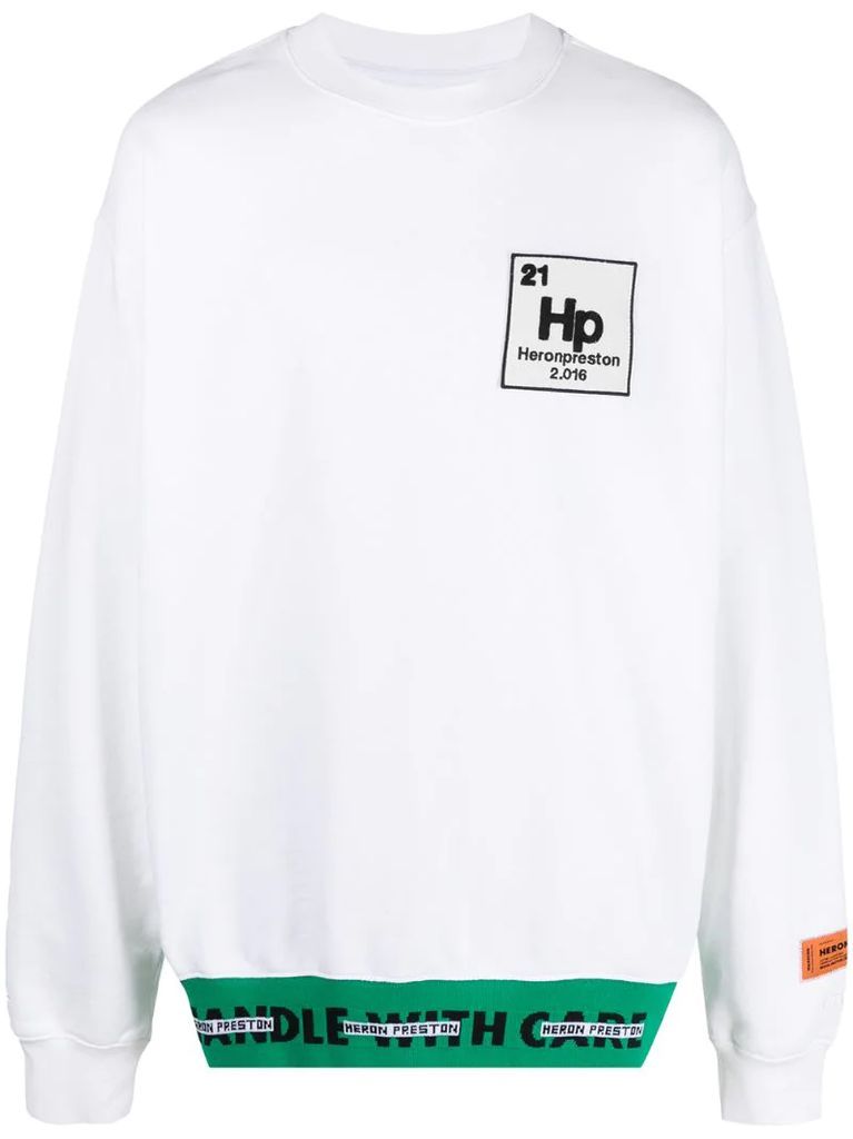 logo tape-detail sweatshirt
