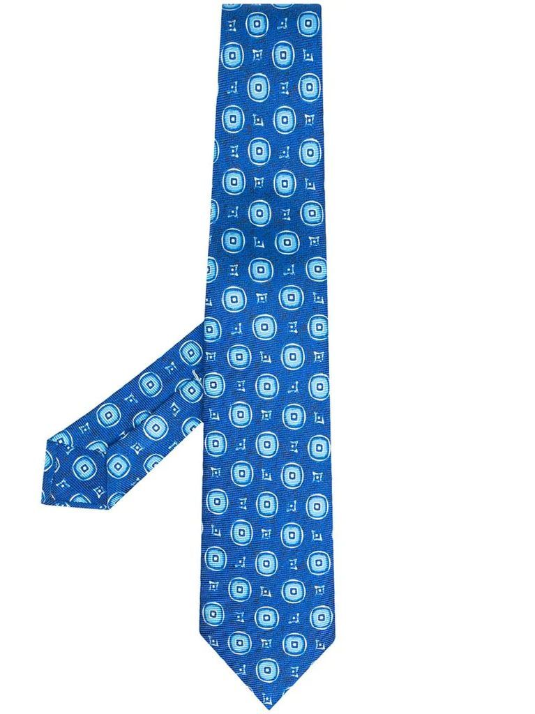 motif-print neck tie