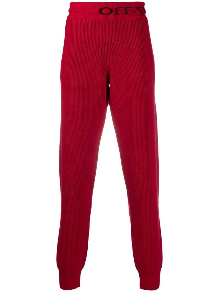 slouchy knitted track pants