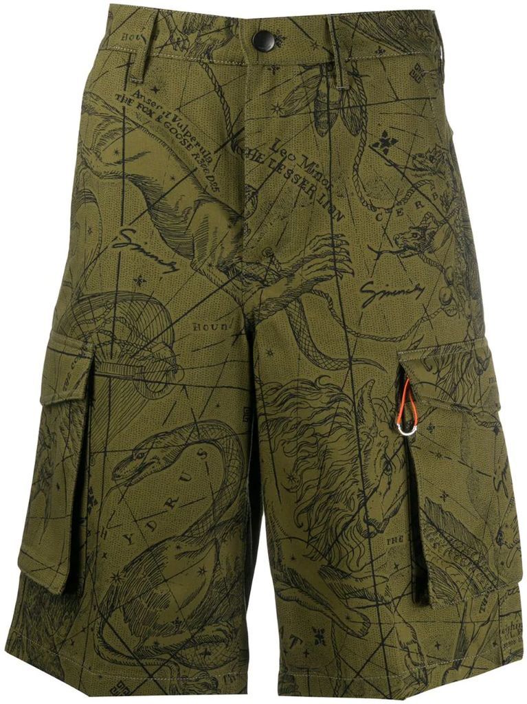 Astral printed cargo shorts