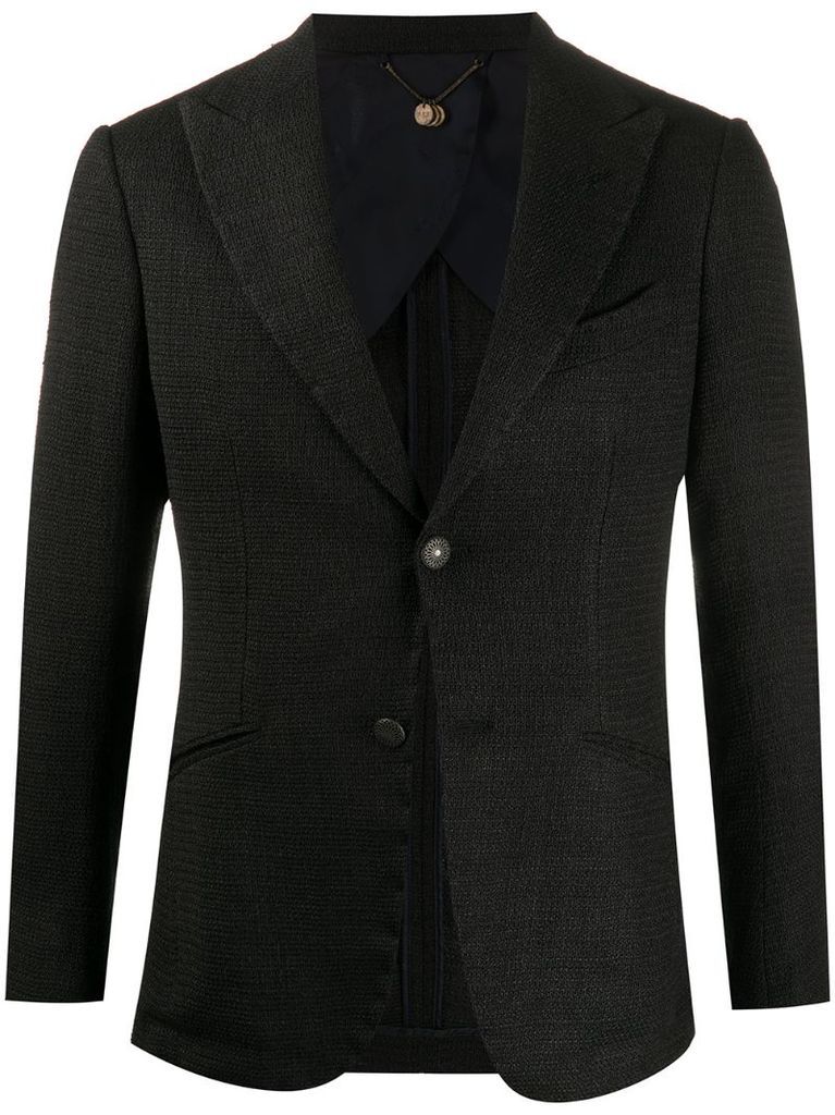 bouclé single-breasted blazer