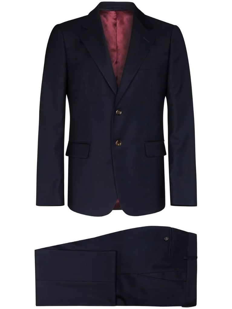 two-piece wool-blend suit