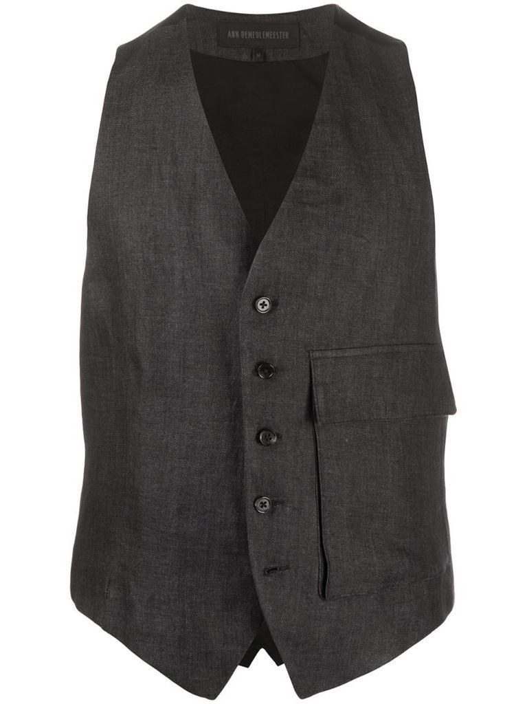 tailored linen waistcoat