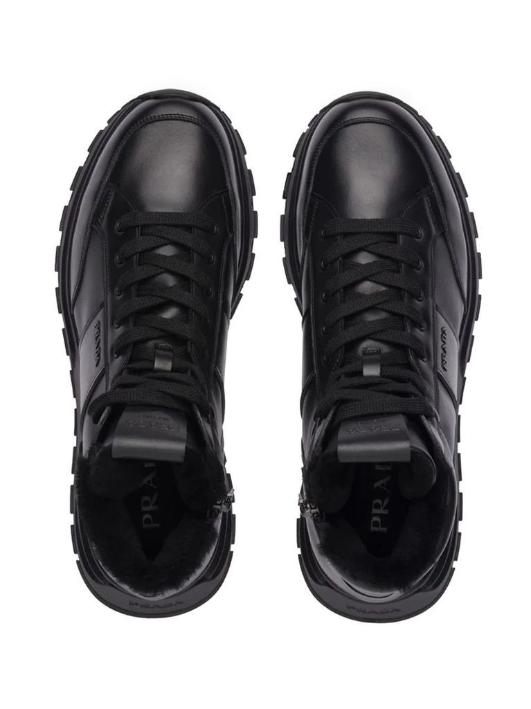 high-top lace-up sneakers