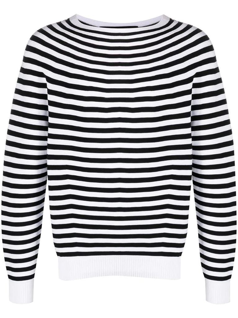 horizontal-stripe jumper