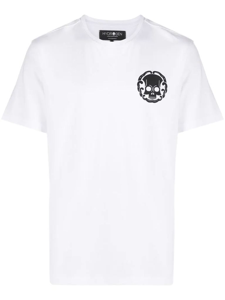 skull logo print T-shirt