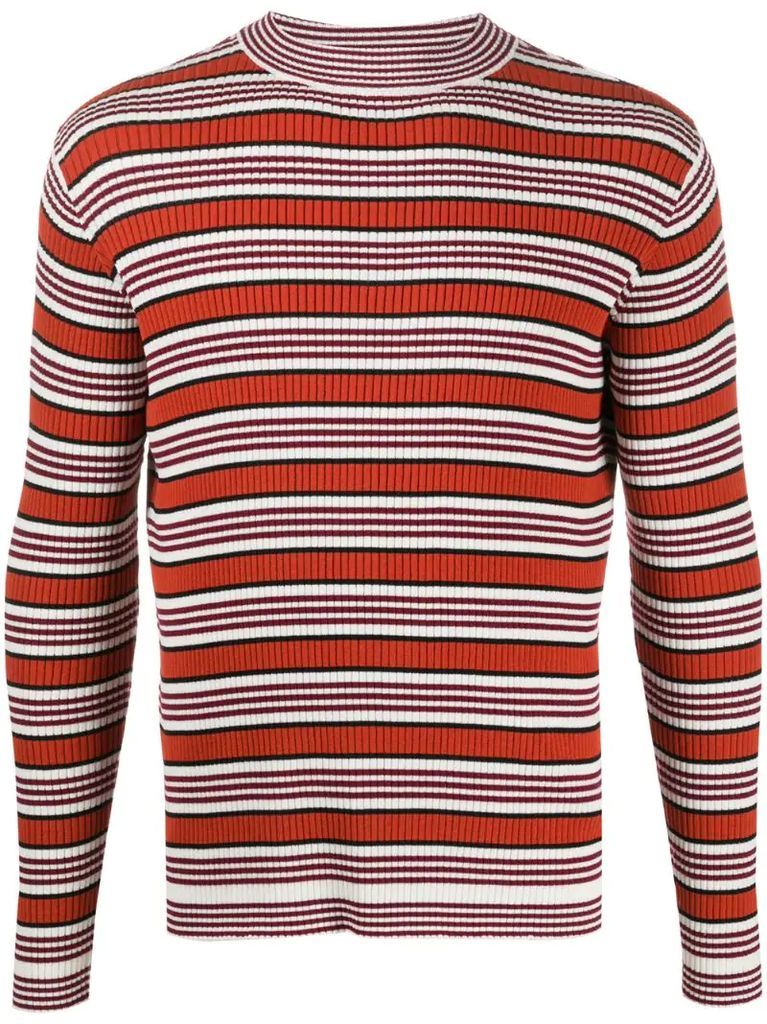 multi-striped jumper