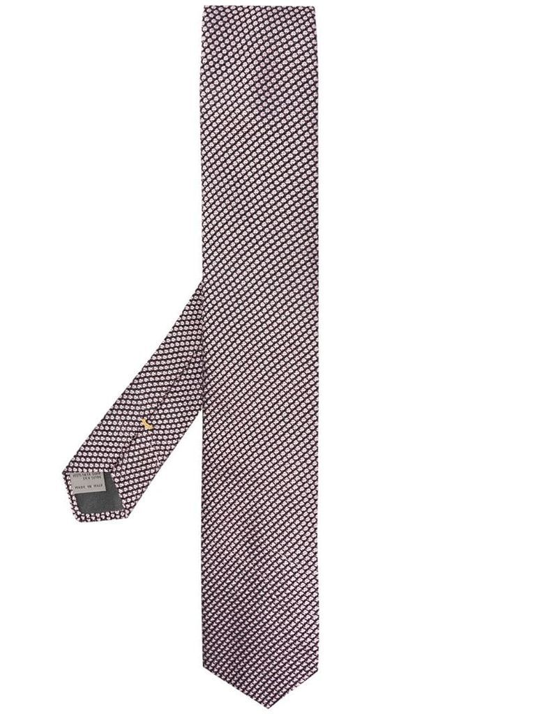 woven pointed tip tie