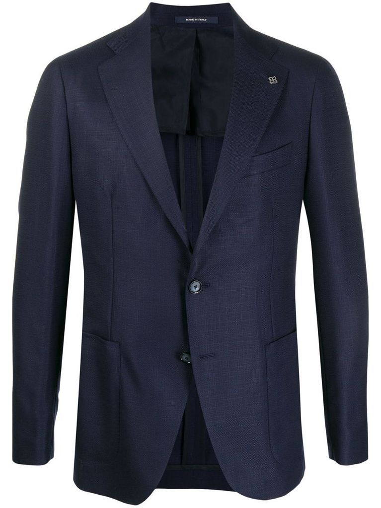 textured slim fit suit jacket