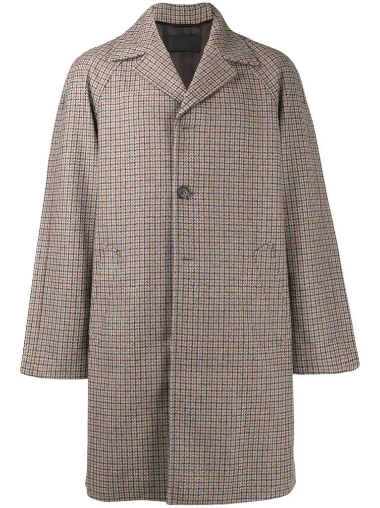 tweed single-breasted coat