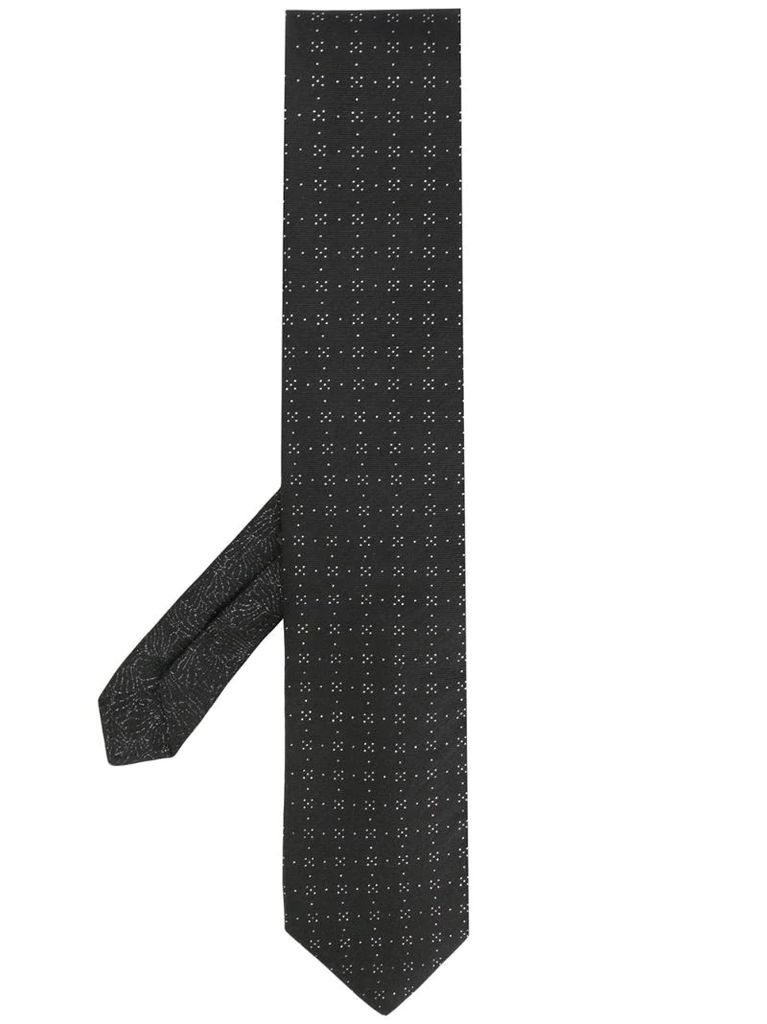 dotted jacquard tie