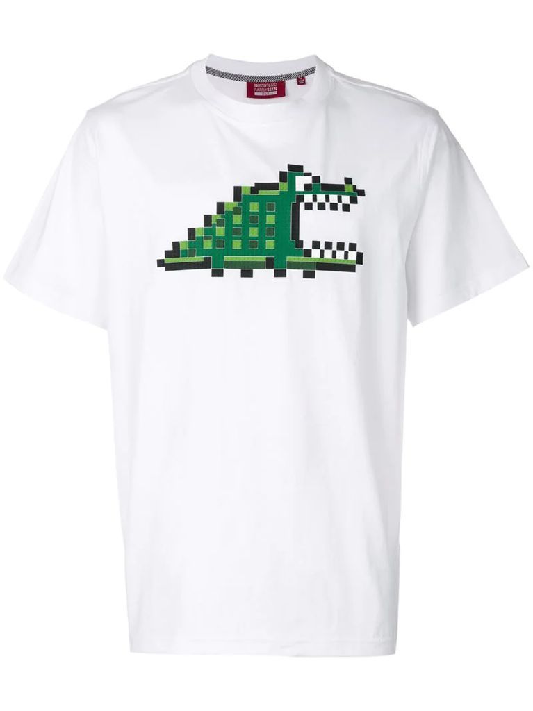 pixel croc print T-shirt