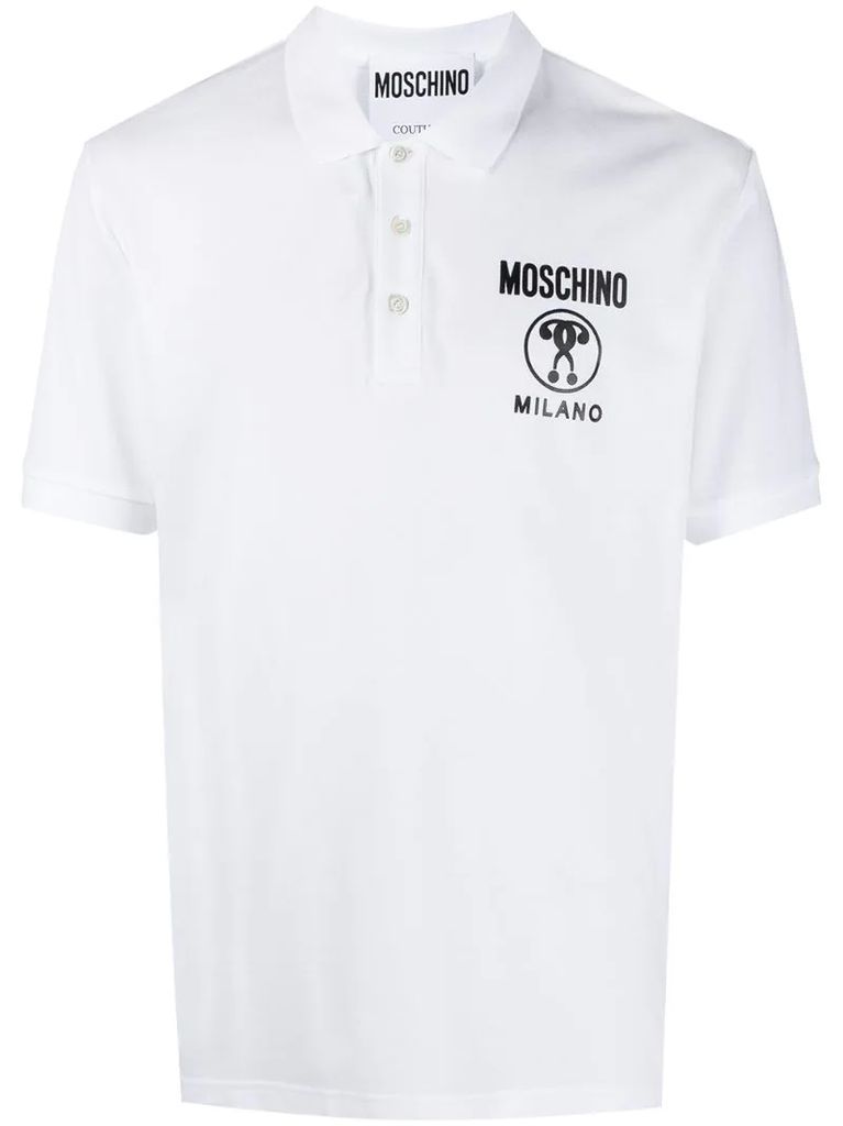 logo-print polo shirt