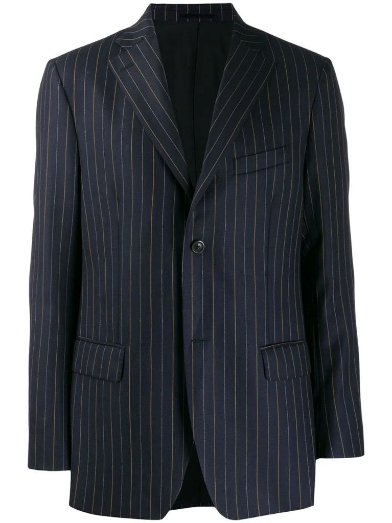 pinstripe button blazer