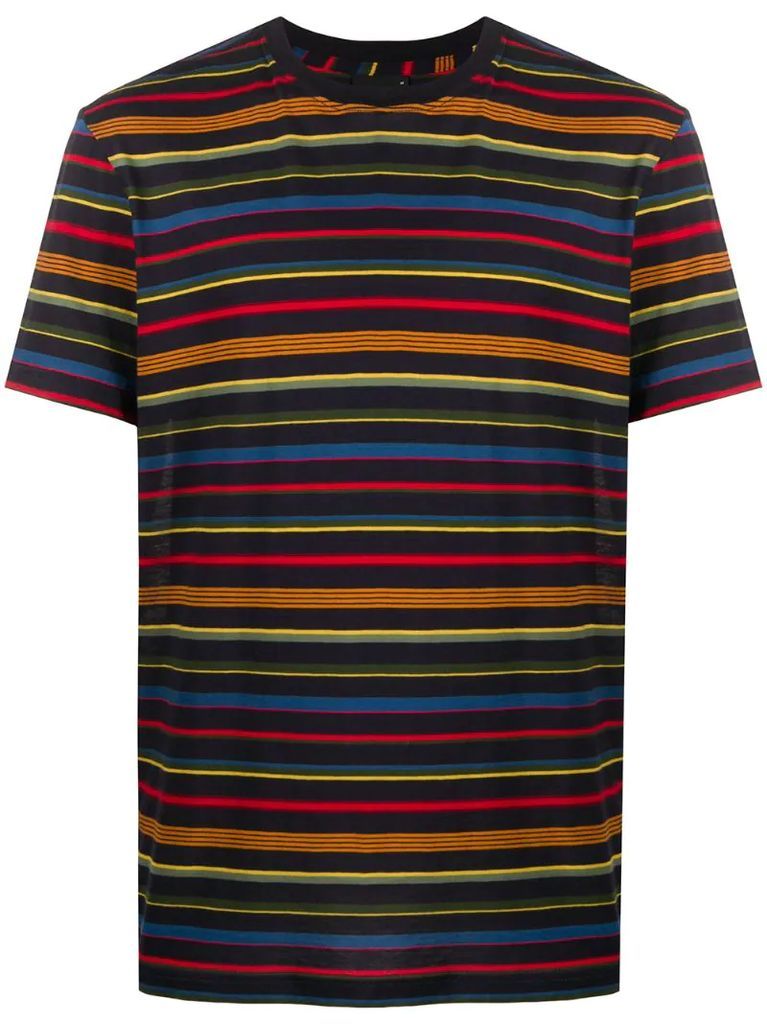 stripe-print round-neck T-shirt