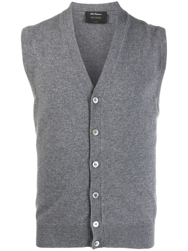 sleeveless knit waistcoat