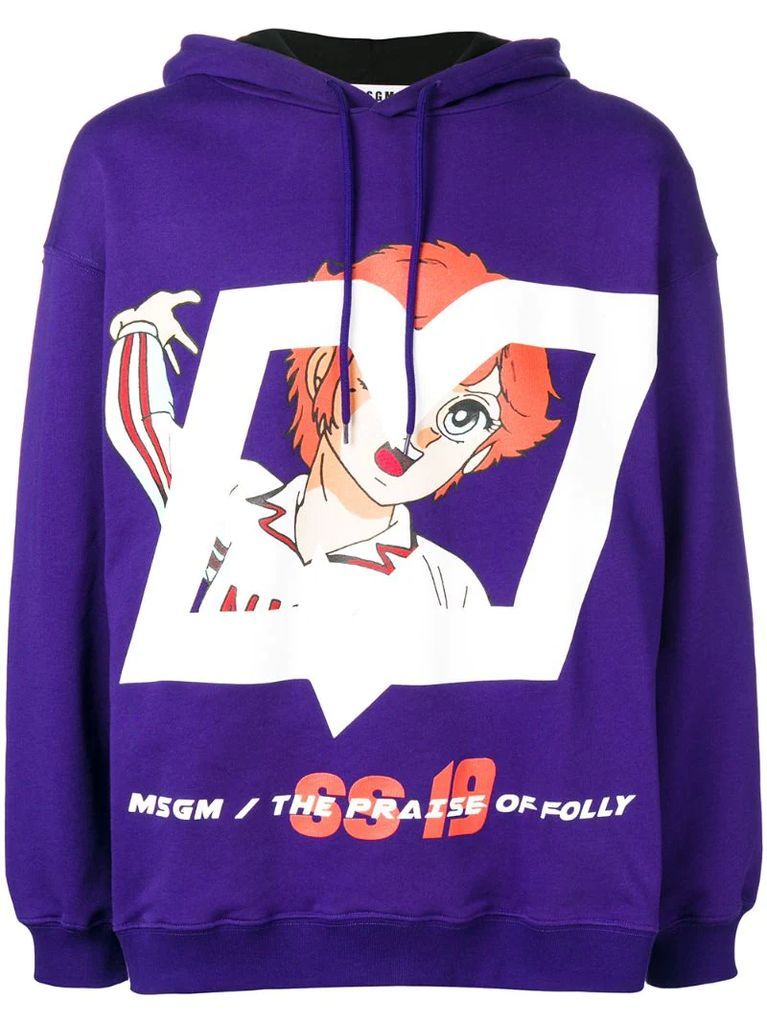 anime print hoodie