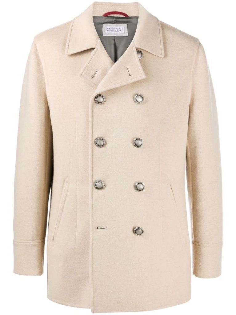 boxy fit double-breasted coat