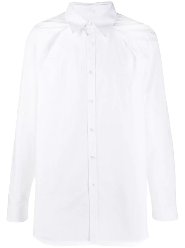 detachable-collar long-sleeve shirt