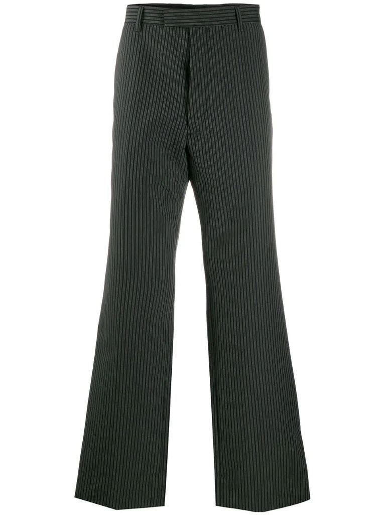 striped straight-leg trousers
