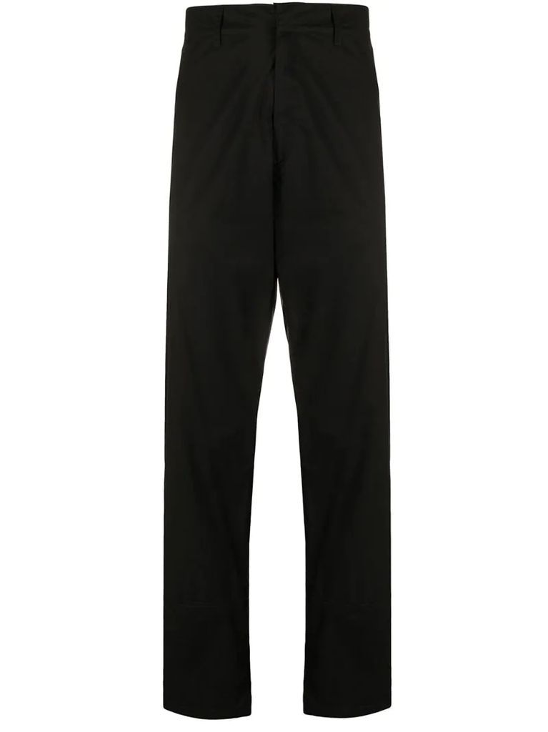 ankle-zip regular-fit trousers