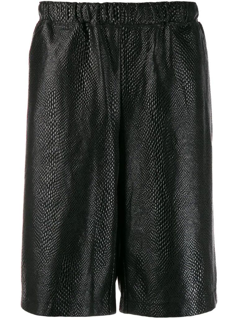 textured track shorts