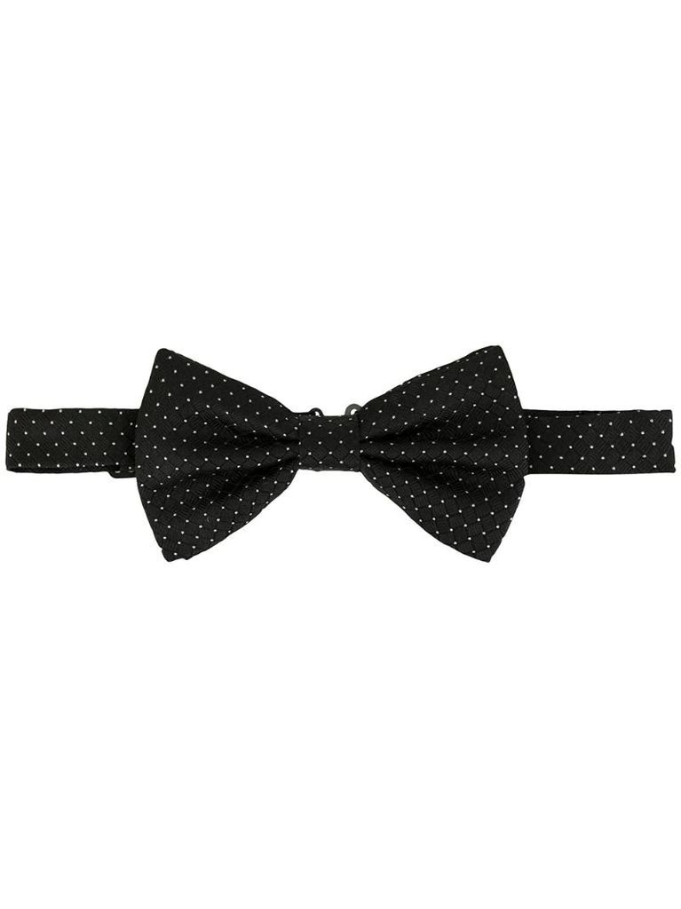 jacquard dotted silk bow tie
