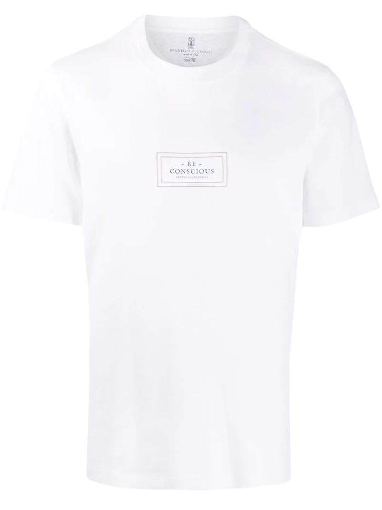 slogan print T-shirt