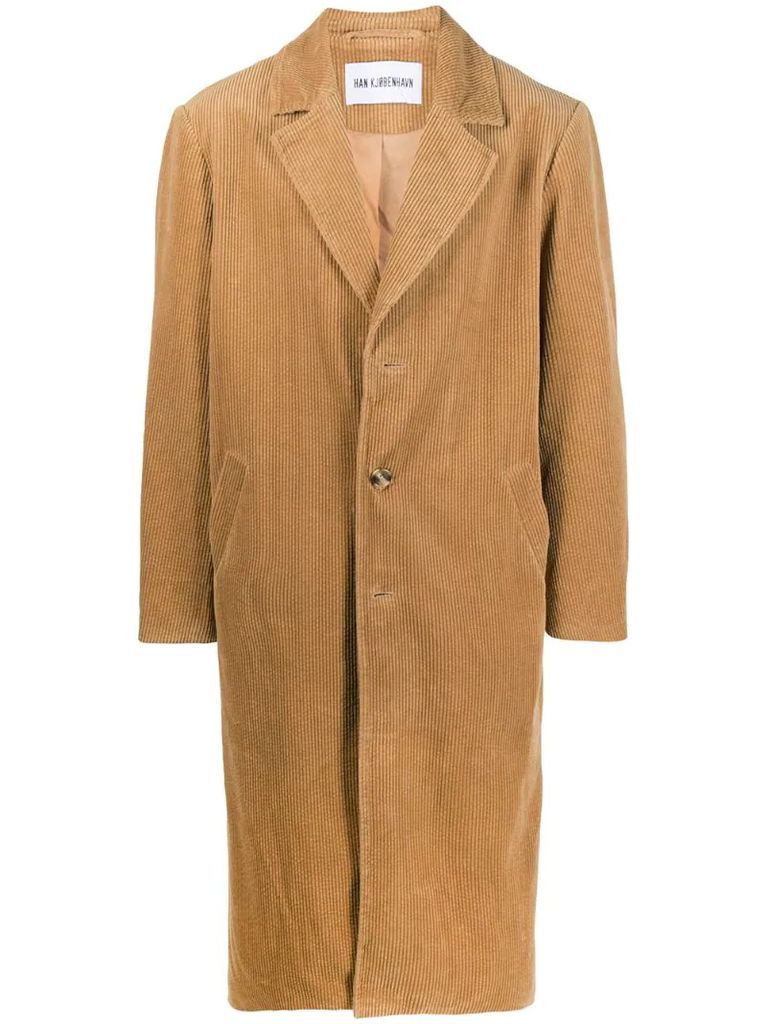 corduroy single-breasted coat